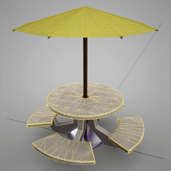 concrete picnic table 3d model - Picnic Table by CTA AE